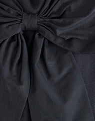 Nagi Bag in Black with Black Bow