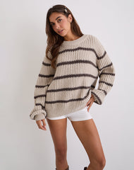 Namirta Jumper in Mono Stripe Oat