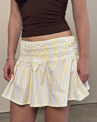 Nelesi Mini Skirt in Candy Stripe Yellow