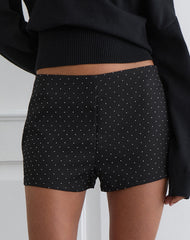 Nivra Short in Diamante Tailoring Black