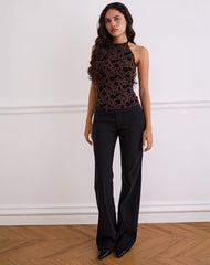 Olivera Top in Brown Garden Floral