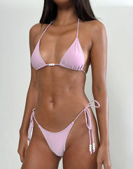 Lentra Bikini Bottom in Lilac with Beads