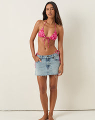 Pamita Bikini Top in Mini Swirl Pink