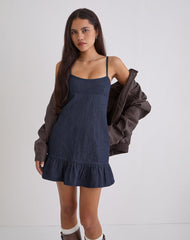 Pamina Mini Dress in Denim Indigo