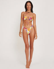 Farida Bikini Bottom in Tropicana Brights