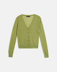 Renisa Cardigan in Sheer Knit Green