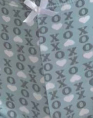 Ritulia Micro Short in Powder Blue XO Heart Print