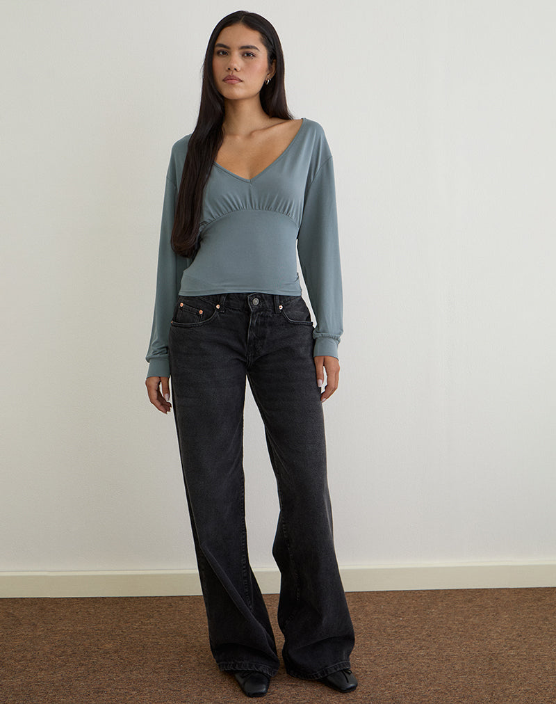 Romari Top in Ash Blue