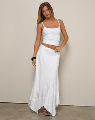 Rombe Seamed Fairy Maxi Skirt in Ivory