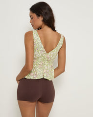 Ronia Top in Blooming Lily Green