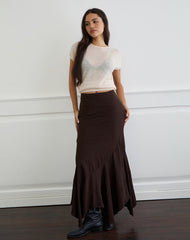 Rombe Maxi Skirt in Bitter Chocolate