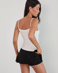 Saeko Micro Skort in Black