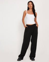 Sakaria Wide Leg Trouser in Tailoring Black