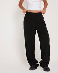 Sakaria Wide Leg Trouser in Tailoring Black