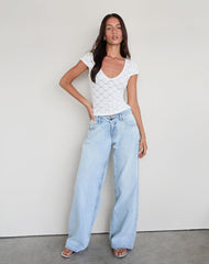 Sanjana Top in Lace Ivory