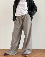 Sasari Oversized Trouser in Check Grey