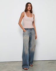 Sepai Vest Top in Dispersed Sequin Pink