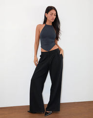 Shalas Halter Top in Jersey Ocean Storm