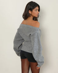 Sikuna Bow Jumper in Grey