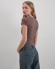 Sutin Tee in Nutmeg Floral Sequin