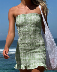 Takiyo Mini Dress in Table Cloth Neo Mint