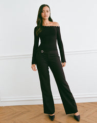 Tova Tie Tailoring Trousers in Black