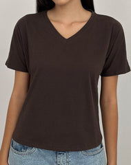 Viman Top in Jersey Chocolate