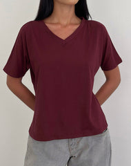 Viman Top in Jersey Maroon