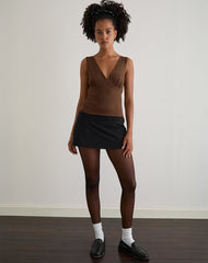 Vishata Top in Suede Brown