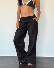 Wasic Wide Leg Trouser in Black