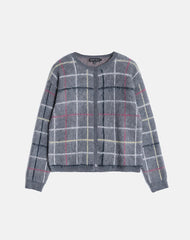 Wisola Cardigan in Knit Country Check Grey