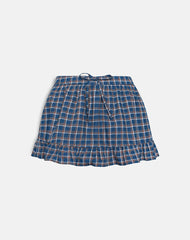 Yasumi Mini Skirt in Medium Tartan Blue